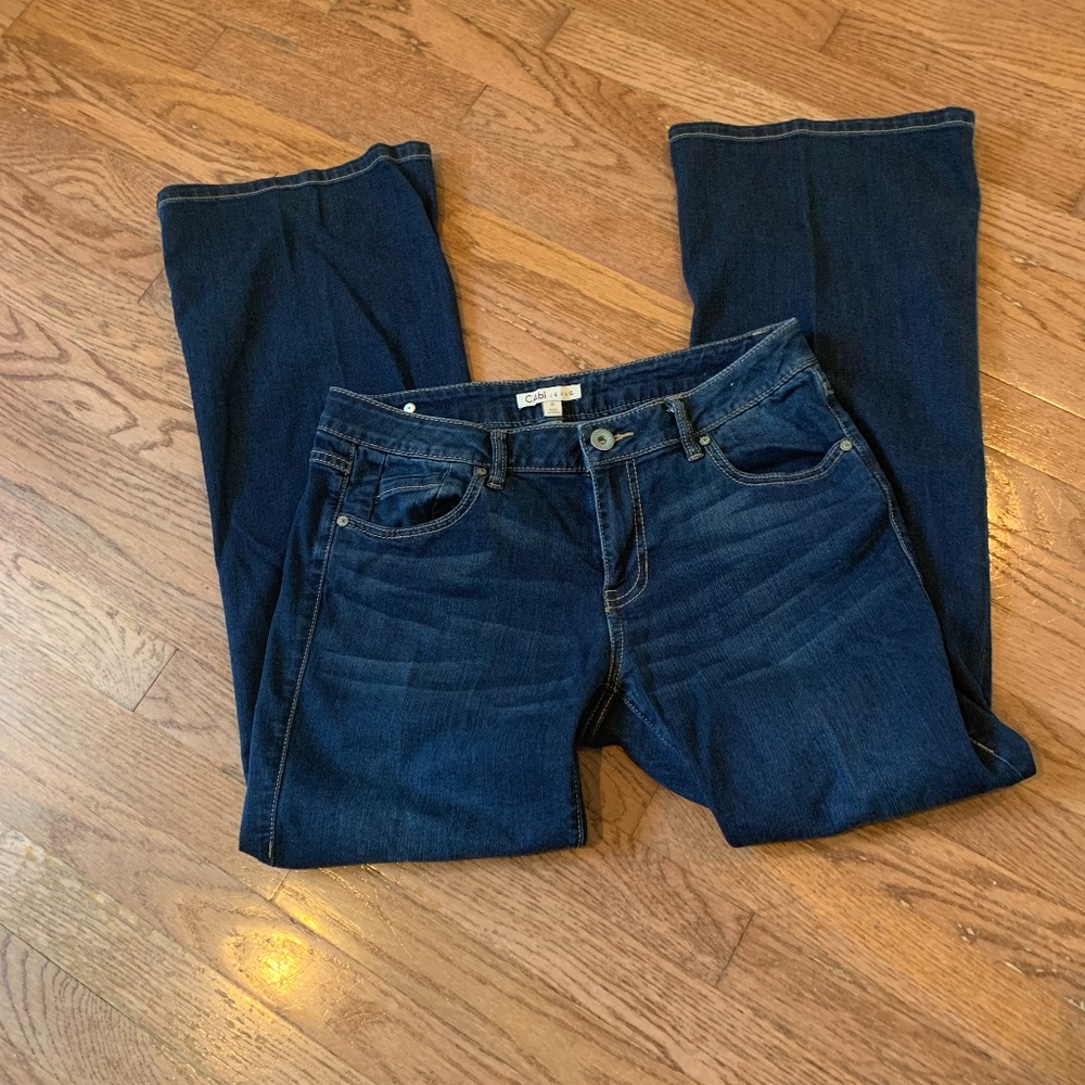 CAbi 749 Zoe Deep Indigo Boot Cut size 8